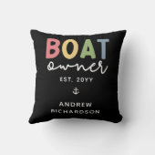 カスタム船主が新しい船主ギフトを設立 クッション (裏面)