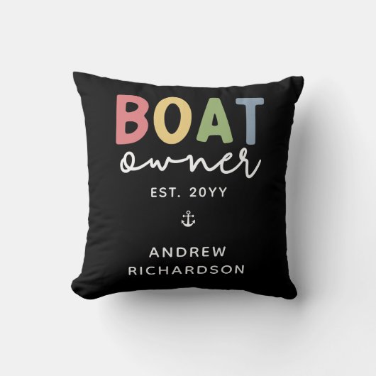 カスタム船主が新しい船主ギフトを設立 クッション (正面)