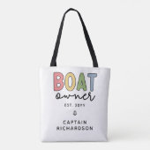カスタム船主が新しい船主ギフトを設立 トートバッグ (裏面)
