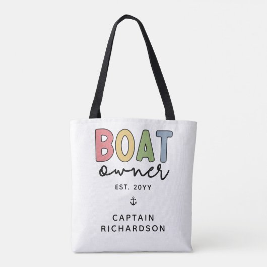カスタム船主が新しい船主ギフトを設立 トートバッグ (裏面)