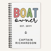 カスタム船主が新しい船主ギフトを設立 ノートブック (正面)