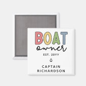 カスタム船主が新しい船主ギフトを設立 マグネット (正面/裏面)