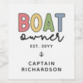 カスタム船主が新しい船主ギフトを設立 ワインラベル (シングルラベル)