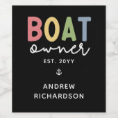 カスタム船主が新しい船主ギフトを設立 ワインラベル (シングルラベル)