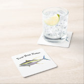 カスタム船名ツナコースター スクエアペーパーコースター (インサイチュ)