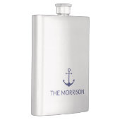 カスタム船名航海のいかり海軍ミニマリスト フラスク (右)