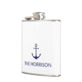 カスタム船名航海のいかり海軍ミニマリスト フラスク (左)