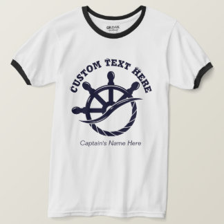 カスタム船長ボート海事ギフト Tシャツ