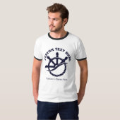 カスタム船長ボート海事ギフト Tシャツ (正面フル)