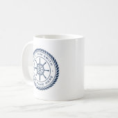 カスタム船長航海の船の名 コーヒーマグカップ (正面左)
