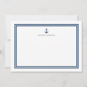 カスタム色いかりモダンクラシック縁ど ノートカード (正面)