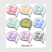 カスタム色ご注文ありがとうございます シール (シート)