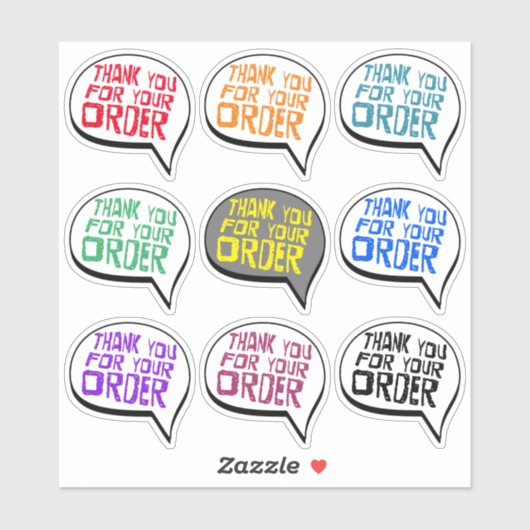 カスタム色ご注文ありがとうございます シール (シート)