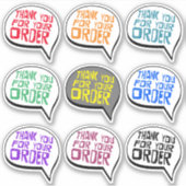 カスタム色ご注文ありがとうございます シール (正面)