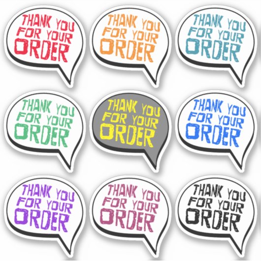 カスタム色ご注文ありがとうございます シール (正面)