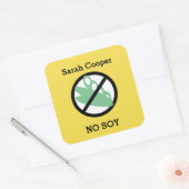 カスタム色の大豆アレルギパーソナライズされたー スクエアシール (封筒)