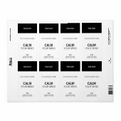 カスタム色の香り黒と白のボックスラベル ラベル (フルシート)