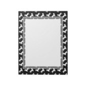 カスタム色のdachshundパターン ノートパッド (回転)