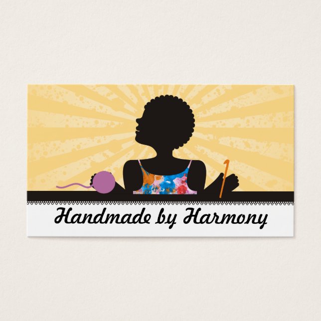 カスタム色アフリカ系アメリカ人の女の子の編み糸 (正面)