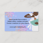 カスタム色アフリカ系アメリカ産ベーカリーのミキシングボウル 名刺 (裏面)