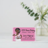 カスタム色アフリカ系アメリカ産ベーカリーのミキシングボウル 名刺 (スタンド正面)