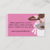 カスタム色アフリカ系アメリカ産ベーカリーのミキシングボウル 名刺 (裏面)