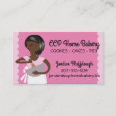 カスタム色アフリカ系アメリカ産ベーカリーのミキシングボウル 名刺 (正面)