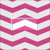 カスタム色ジグザグストライプ山形 ファブリック (タイル)