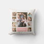 カスタム色スクリプエレガントトファミリー写真コラージュ クッション (正面)