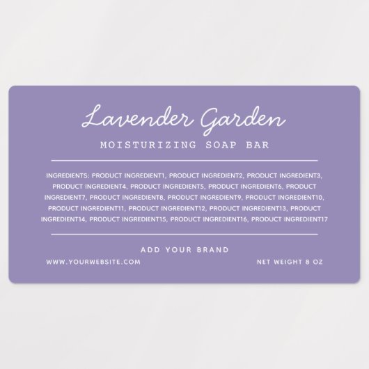 カスタム色スクリプト行の原料リストのラベル ラベル (デザイン1)