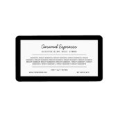 カスタム色スクリプト行の原料リストラベル ラベル (正面)