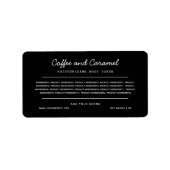 カスタム色スクリプト行の原料リストラベル ラベル (正面)