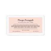 カスタム色スクリプト行の原料リストラベル ラベル (正面)