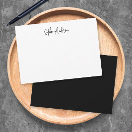 カスタム色スクリプパーソナライズされたモダントのミニマル ノートカード