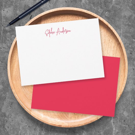 カスタム色スクリプパーソナライズされたモダントのミニマル ノートカード