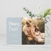 カスタム色スクリプモダントハッピーイースター写真 シーズンカード (スタンド正面)