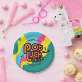 カスタム色パーソナライズされたポット運の食品パーティー ペーパープレート (パーティー)