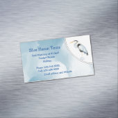 カスタム色ブルー素晴らしヘロンバード マグネット名刺 (インサイチュ)
