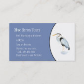 カスタム色ブルー素晴らしヘロンバード 名刺 (正面)