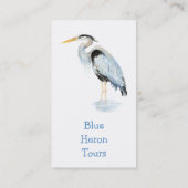 カスタム色ブルー素晴らしヘロンバード 名刺 (裏面)