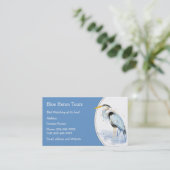 カスタム色ブルー素晴らしヘロンバード 名刺 (スタンド正面)