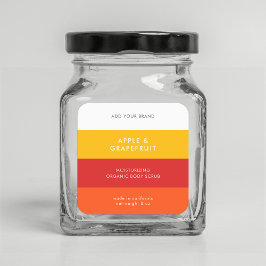 カスタム色ブロックモダン製品ラベル スクエアシール