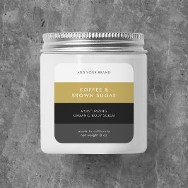 カスタム色ブロックモダン製品ラベル スクエアシール