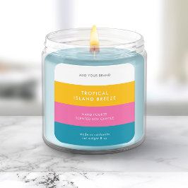 カスタム色ブロックモダン製品ラベル スクエアシール