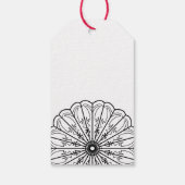 カスタム色ミニマモダンリストフローラ ギフトタグ (裏面)