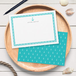 カスタム色モダンクラシックいかりパーソナライズされた ノートカード