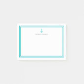 カスタム色モダンクラシックいかりパーソナライズされた ポストイット (正面)