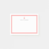 カスタム色モダンクラシックいかりパーソナライズされた ポストイット (正面)