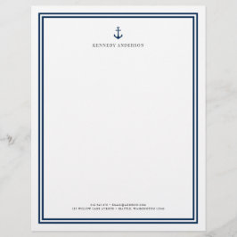 カスタム色モダンクラシックいかりパーソナライズされた レターヘッド