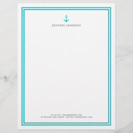 カスタム色モダンクラシックいかりパーソナライズされた レターヘッド